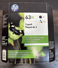 HP 63XL L0R44BN Black, Yellow, Cyan and Magenta Ink Cartridge 2 Pack