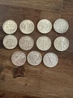 Lot Of 11 Walking Liberty Half Dollars - 90% Silver