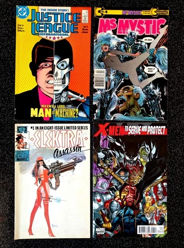 Mixed Vintage Bundle Justice League Ms Mystic X-Men Elektra Assassin #1 Job Lot