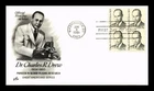US COVER DR CHARLES R DREW GREAT AMERICANS FIRST DAY ISSUE BLOCK ARTCRAFT