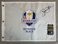2025 RYDER CUP USA BRYSON DeCHAMBEAU AUTOGRAPH EMBROIDERED PIN FLAG JSA CI33741