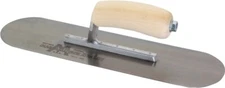 Marshalltown SP14 WOODEN  CURVED Handle  Pool FINISHING Trowel 14 L x 4 W in.