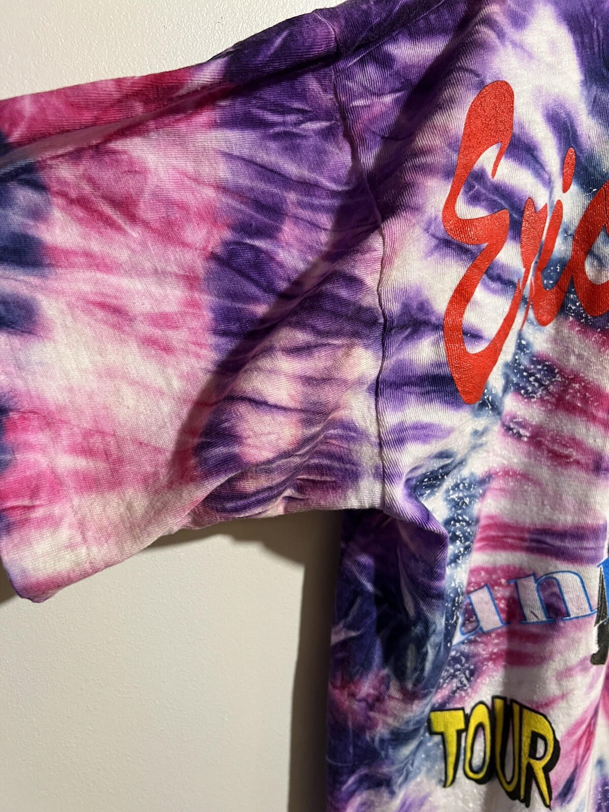 Vintage RARE 1994 Eric Clapton Sold Out Unplugged Tour Tie Dye Shirt Sz XXL image 9
