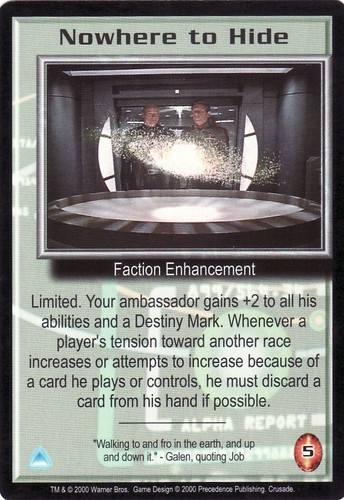 Babylon 5 Crusade CCG TCG Rare Card Selection Precedence - Picture 28 of 32