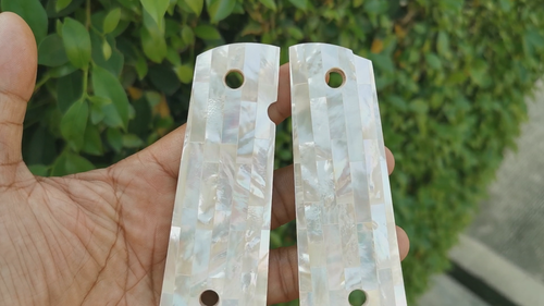 Empuñadura Colt 1911 tamaño completo Government S&W Ruger Taurus Kimber genuina blanca perla - Vídeo 1 de 1