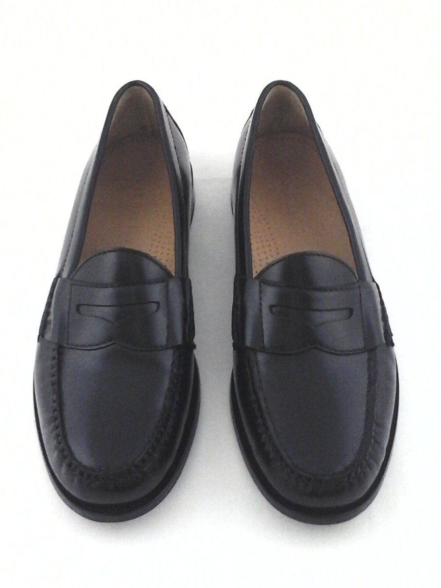 COLE HAAN Dress Loafers Slip On Shoes Shiny Black Moc Toe  display picture 3