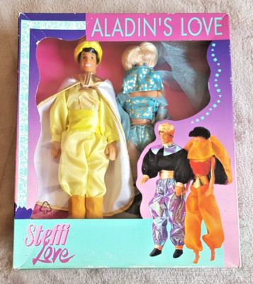 MEGA RARE STEFFI LOVE DISNEY VERSION ALADDIN & JASMINE DOLLS! BRAND NEW, NR!