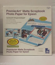 EPSON SCR1003 Matte Computer Scrapbook Paper 11.6"x11.6" 55 lb 12 mil