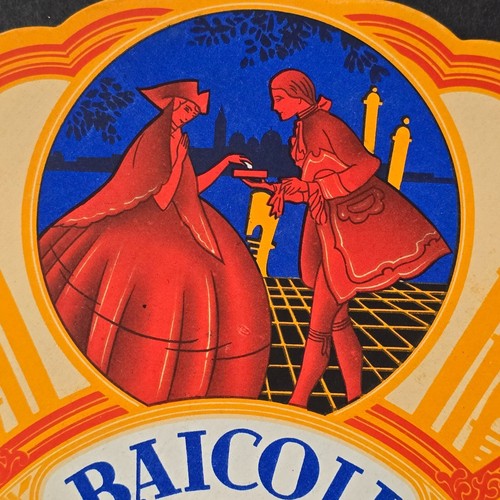 1920 BAICOLI Angelo COLUSSI advertising fan Venice Biscotti-Panettoni Venetian - Picture 5 of 8