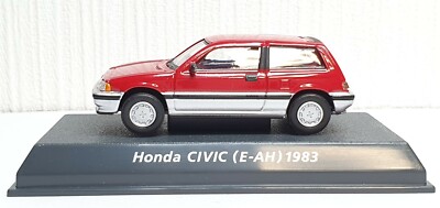 1/64 Konami 1983 HONDA CIVIC HATCHBACK E-AH RED diecast car model
