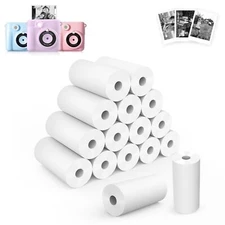 16 Rolls Instant Camera Refill Print Paper for Kids Photo Printer HD Printing...
