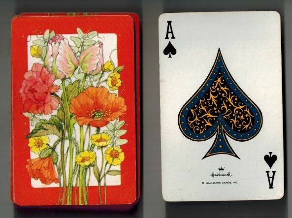Vintage Estate Playing Cards Deck Complete Orange Edge Field