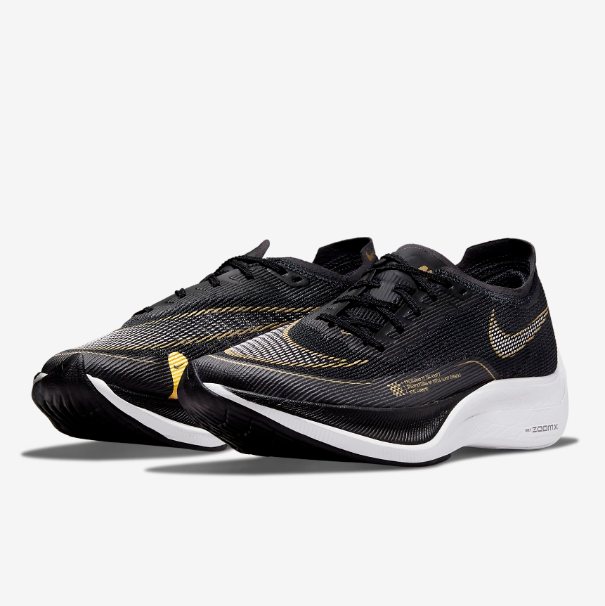 Nike ZoomX Vaporfly Next% 2 Womens Running Shoes Black Gold Size 8 US