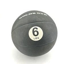 6 Lbs Golds Gym Gray Soft Weighted Medicine Ball Home Gym Workout