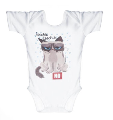 Grumpy Cat Diaper Shirt Coochie, Coochie...NO 