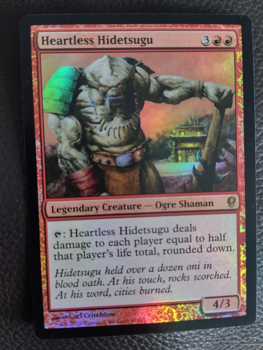 MTG 山 ジャッジ foil MTG HEARTLESS HIDETSUGU FOIL ENG EXC Conspiracy 2014 Red