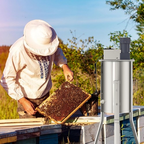 Electric Honey Extractor 3 Frame Capacity Stainless Steel Honey Spinner 140W - Picture 6 of 9