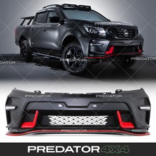 BLACK NISMO STYLE FRONT BUMPER WITH LED FOR NISSAN NAVARA D23 NP300 2015-2021