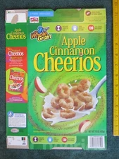 Empty GENERAL MILLS Cereal Box 2006 APPLE CINNAMON CHERRIOS Z6B1