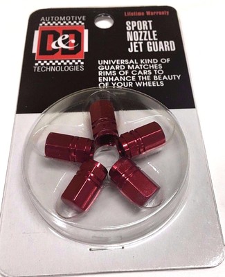 5x  RED HEX SPORT NOZZLE CAR WHEEL TIRE RIMS VALVES DUST STEMS AIR CAPS 5702R