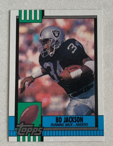 NFL BO JACKSON Los Angeles Raiders 1990 Topps 3rd Year Football Trading CARD 285