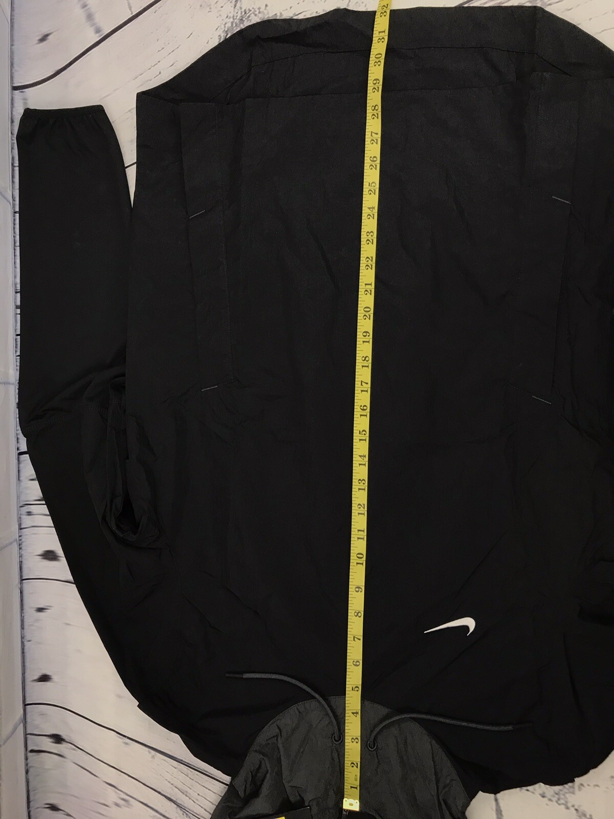 Nike+Men%E2%80%99s+Windbreaker+Full-Zip+Pockets+Hoodie+Black+Football ...