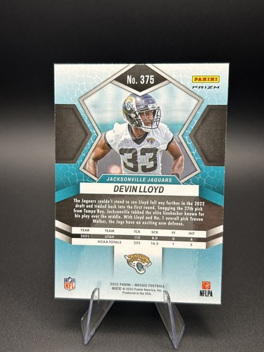 2022 Panini Mosaic Mosaic Camo Pink #375 Devin Lloyd - Picture 2 of 2