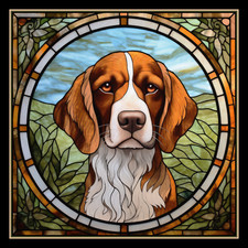 Brittany Dog Large Refrigerator Magnet