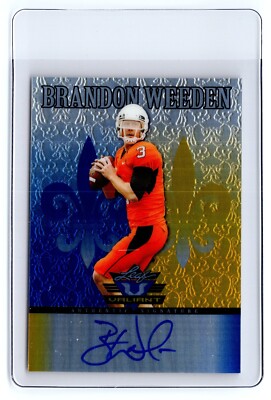 2012 Leaf Valiant Draft Blue #BW1 Brandon Weeden /99