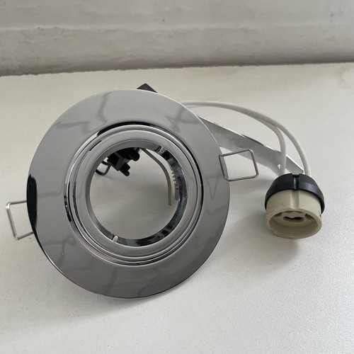 AURORA POLISHED CHROME DOWNLIGHT FIXED TERMINAL BRACKET 12V MR16 50W 80MM - 第 2/7 張圖片