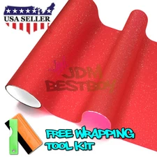 12"X96" Matte Glitter Red Tint Headlight Taillight Fog Light Vinyl Film Sheet
