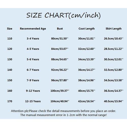 Children Kids Girls Long Sleeve Patchwork Baseball Coat Jacket+Skirt Outfits Set - Picture 15 of 18