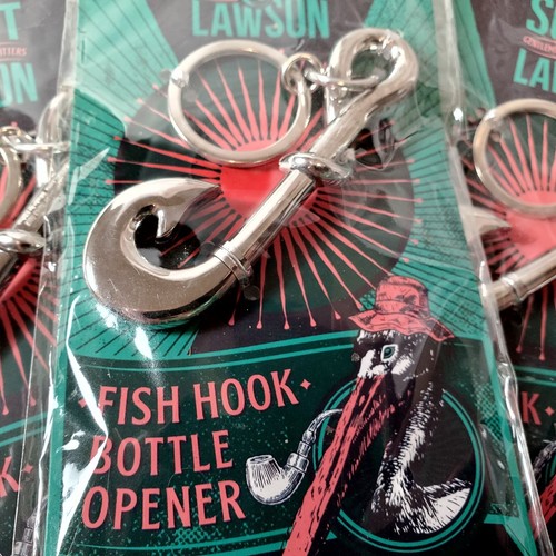 3 Shiney Fish Hook bottle openers keychain Sealed in packs Great Gift