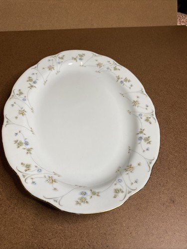 Mikasa "Home Beautiful" Briarwood ME212 blue/peach/gold floral Serving Platter - Picture 9 of 12