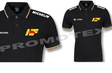 polo unisex LANCIA DELTA INTEGRALE HF martini  cotone bordi tricolore maglietta