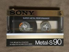 SONY Cassette Tape Metal-S 90 Metal Position TYPE   90 Minute 1984 Unopened JP
