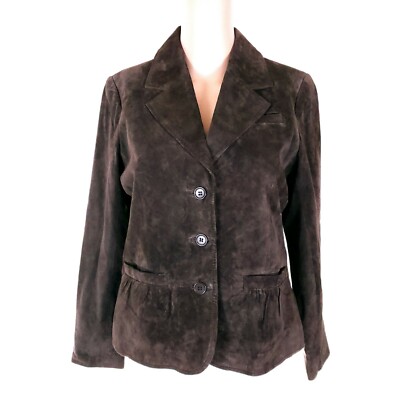Pursuits, Itd Women Genuine Leather Jacket Button Front Brown Size PS - NWT