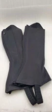 ProChaps Competition Half Chaps Sizes XXS,XS,S,M,L,XL,XXL  Black Washable Leathr