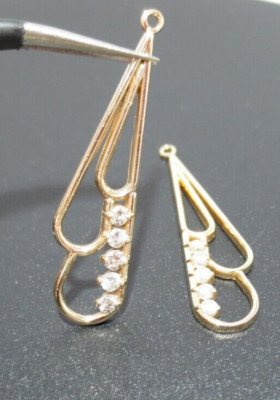 14K Y DIAMANT OHRHÄNGER 0,20 tcw 2,94 g MADE TO GO WITH OHRSTECKER (AI-1685