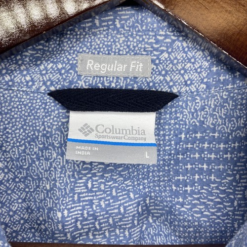 Columbia Button Up Short Sleeve Shirt Outdoors Casual Hiking regular fit large. - Picture 3 of 10