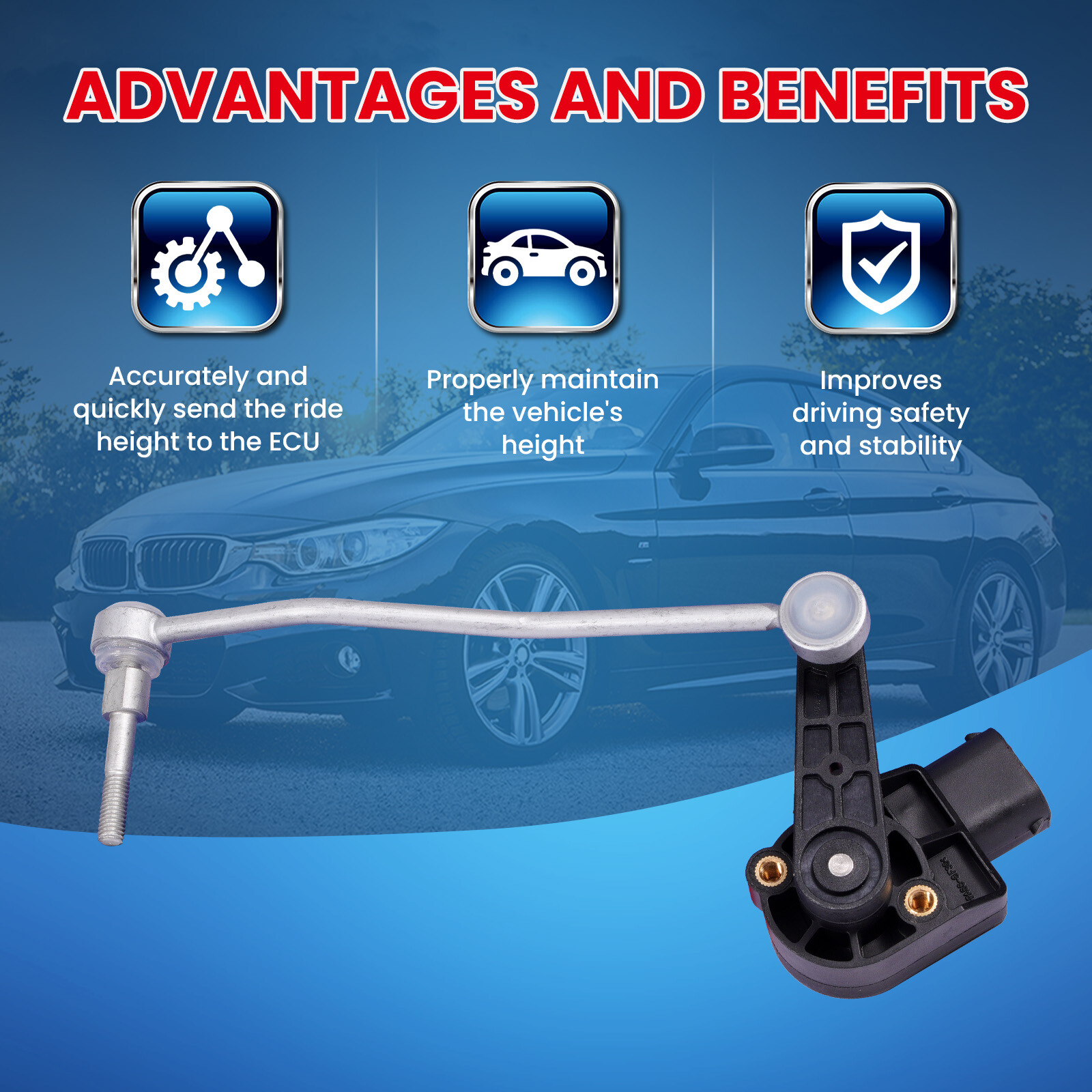 Front & Rear Ride Height Level Sensor for Audi A8 Quattro S8 Bentley Continental