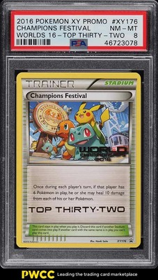 16 Pokemon Xy Black Star Promo World 16 Top Thirty Two Champion Festival Psa 8 Ebay