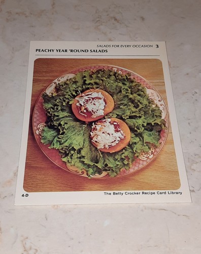 The Betty Crocker Rice Card Library CARTE DI RICAMBIO INSALATE 1971 - Foto 5 di 11