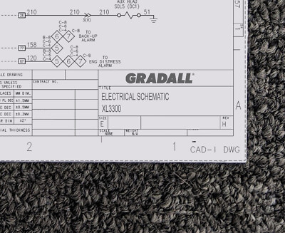 Gradall Excavator XL3300 Electrical Wiring Diagram Manual
