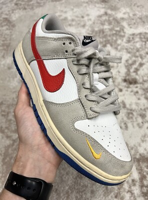 Nike Dunk Low Light Iron Ore Red Blue Men display picture 1