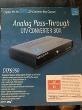 Digital Stream DTX9950 Analog Pass-Through DTV Converter Box TV, New Sealed