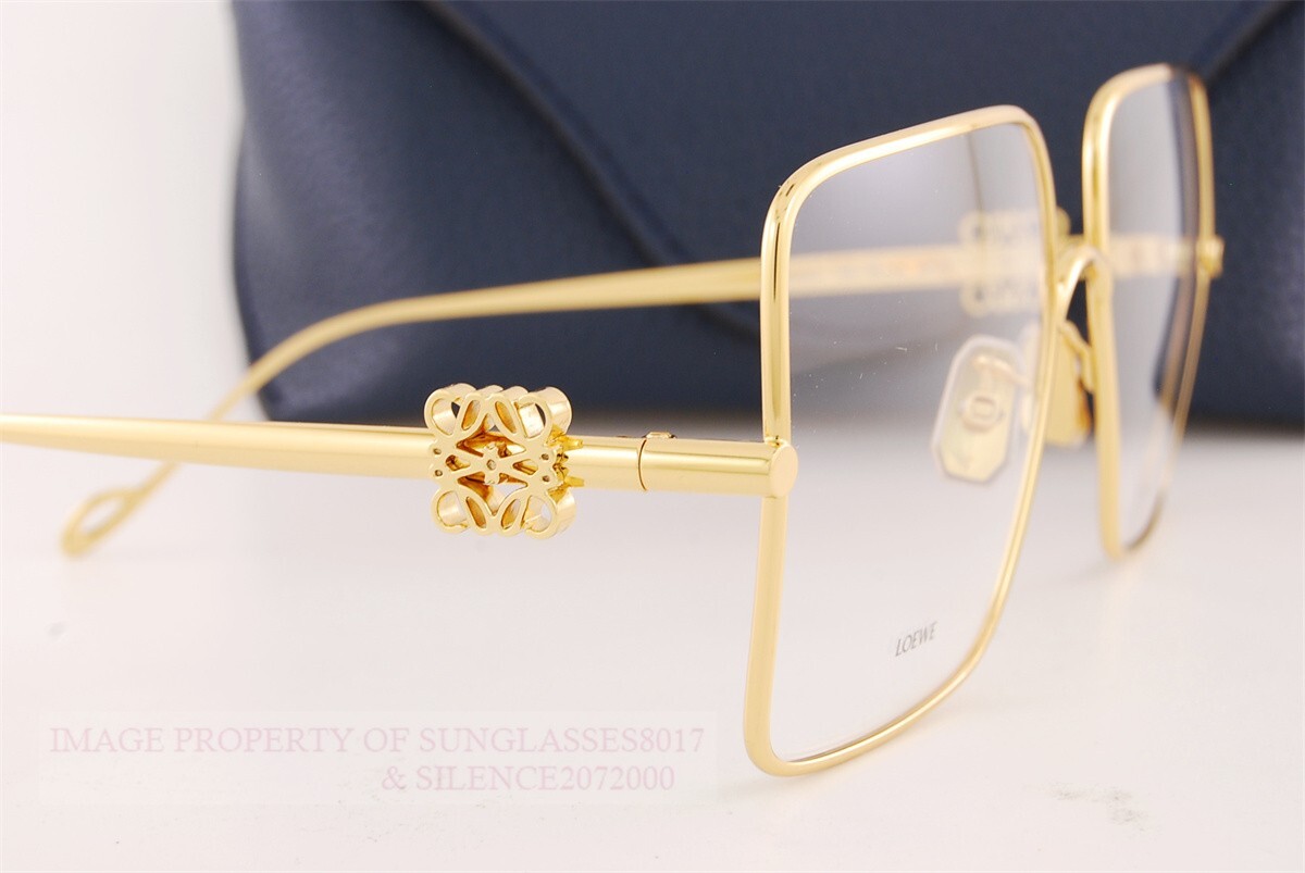 NEW Loewe LW50079U Oversized Metal Eyeglasses Frames Gold Loewe Eyewear Loewe Slim Round Metal Glasses in Gold Loewe main image 4