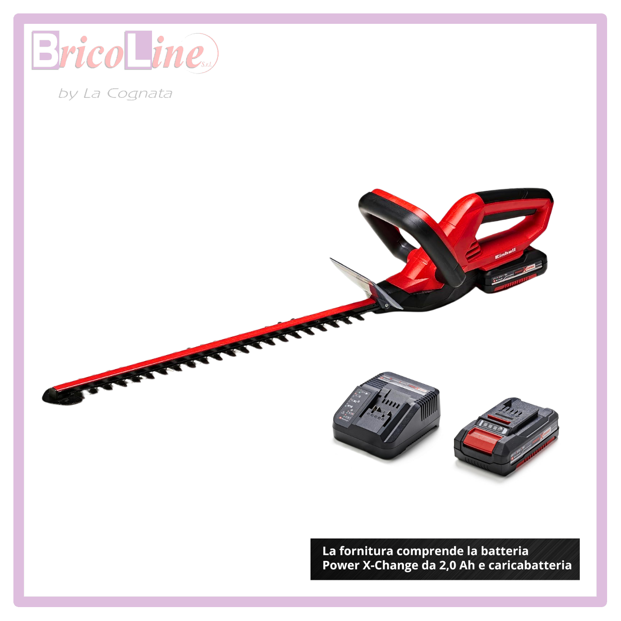 TAGLIASIEPI A BATTERIA GE-CH 1846 LI KIT (1X2,0AH) EINHELL 3410683