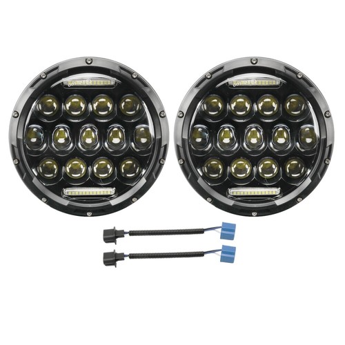 For Chevy Pickup Truck Jeep JK DOT Pair 7" Round LED Headlight Hi/Lo Beam DRL - Picture 12 of 12