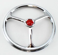 5-3/4" Motorcycle Headlight Headlamp Bulb Trim Cover Ring Lucas Tri Bar Red Dot